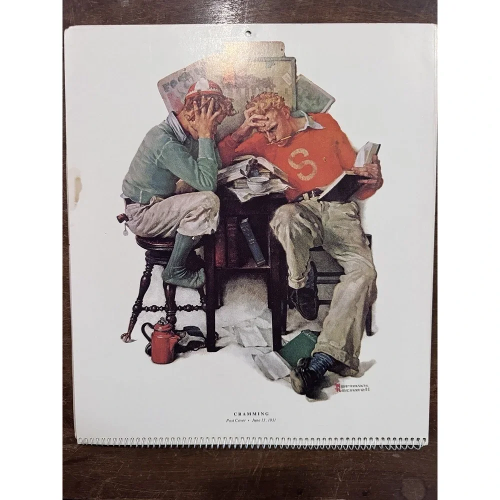 1982 Norman Rockwell Calendar Unused No Writing Collectible Artistic Vintage Art